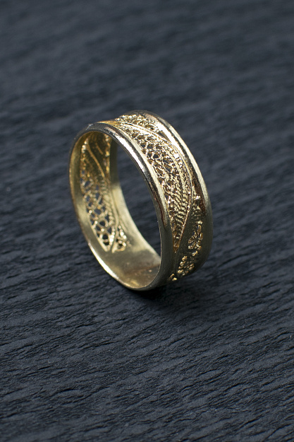 Серебряное кольцо, филигрань