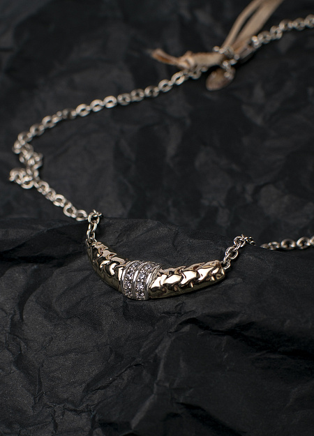 Кулон золото с серебром