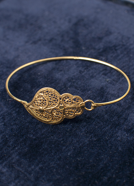 Браслет Сердце Вианы. Позолоченное серебро 5.03g