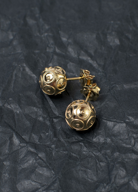 Серьги Minhota. Позолоченное серебро 1,7g