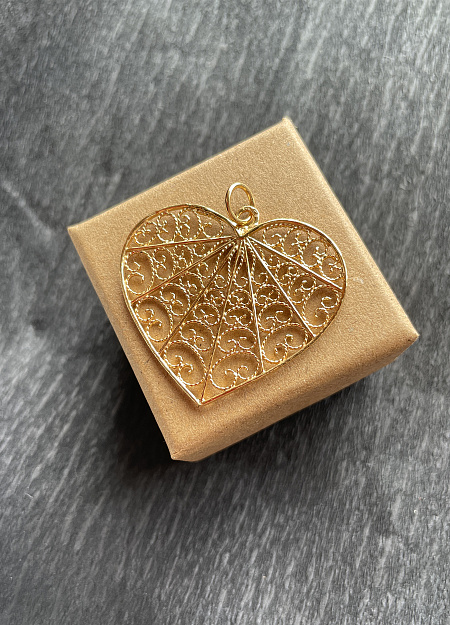 Кулон Сердечко из позолоченного серебра