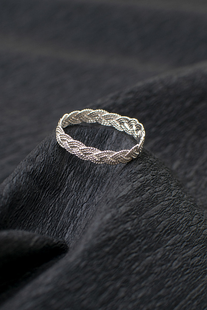 Кольцо косичка 4мм