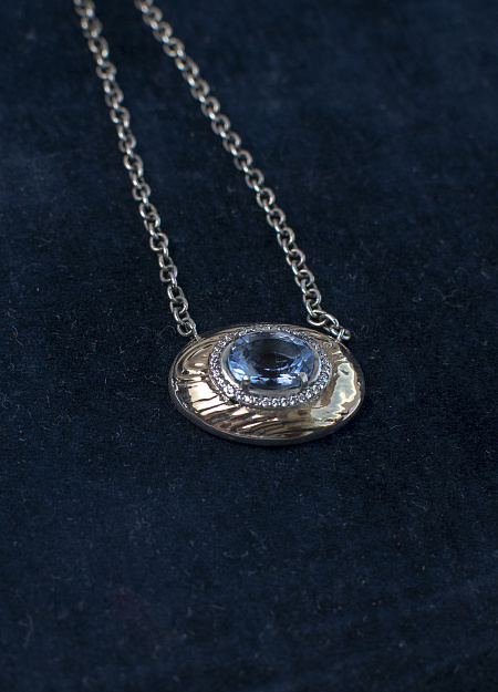 Кулон с аквмарином