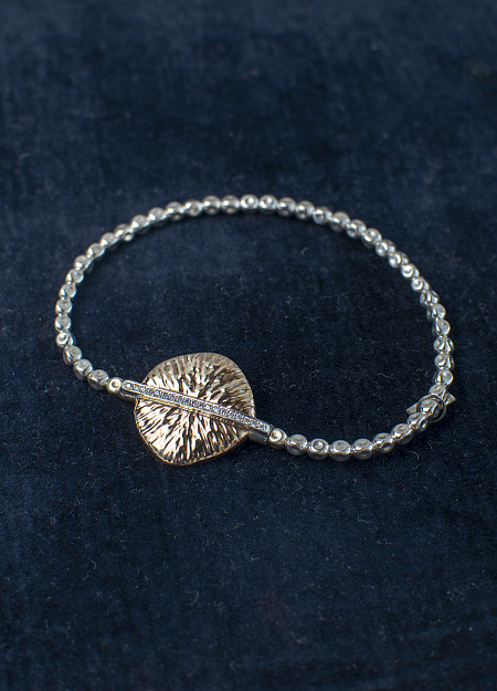 Браслет стрейч c цирконитом