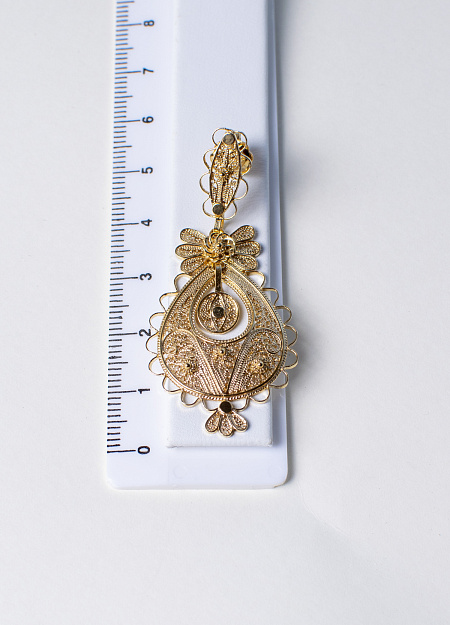 Серьги королевы позолоченное серебро 7,5g с застежкой гвоздик